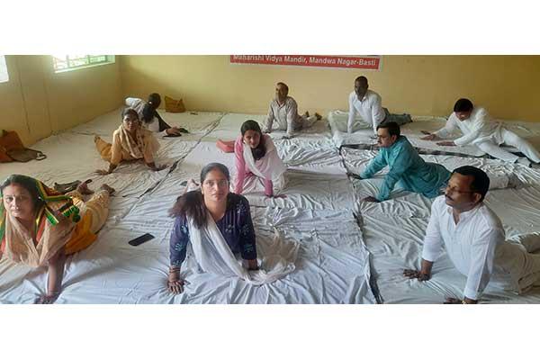 International yoga Day-2022 has been celebrated in Maharishi Vidya Mandir Basti.